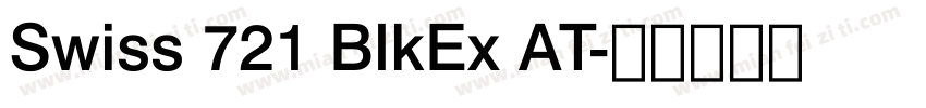 Swiss 721 BlkEx AT字体转换